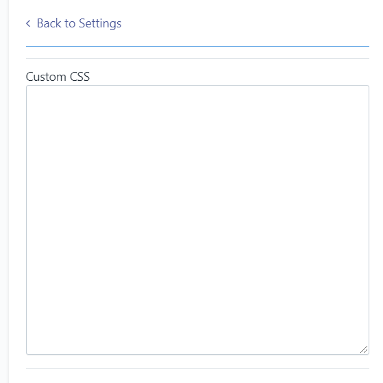 Image of the Custom CSS field